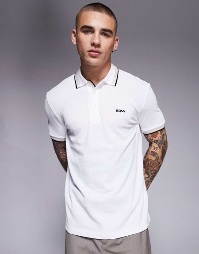 Paddy - Polo en piqué avec logo et liserés - Boss Green - Modalova