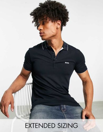 Paule - Polo a maniche corte con colletto con fettuccia - BOSS Green - Modalova