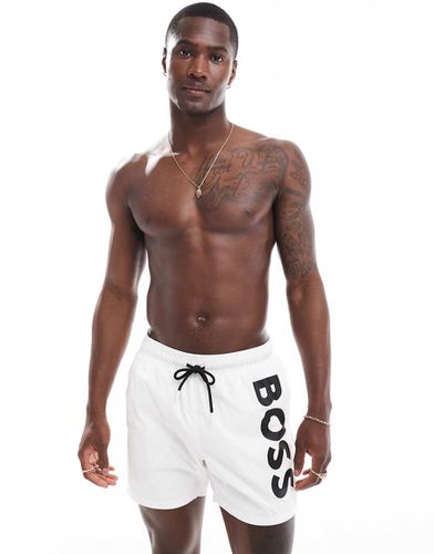 BOSS - Octopus - Pantaloncini da bagno bianchi - BOSS Bodywear - Modalova