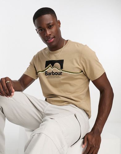Ellonby - T-shirt beige con grafica - Barbour - Modalova
