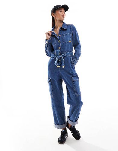 Tuta jumpsuit di jeans lavaggio medio - Barbour International - Modalova