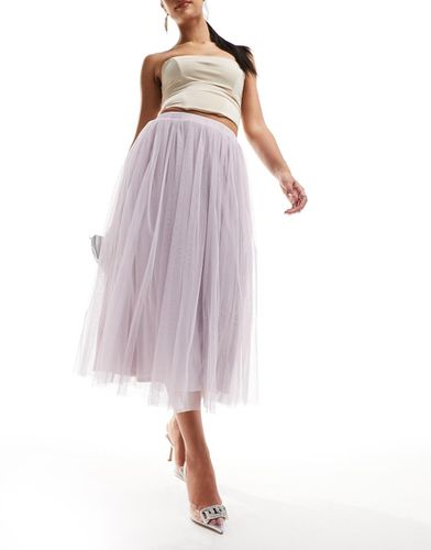 Gonna midi in tulle lilla - Beauut - Modalova