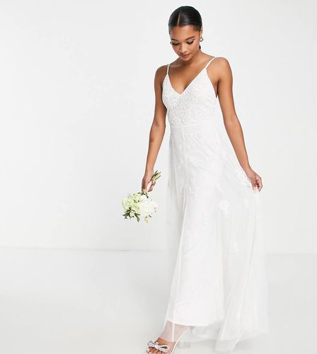 Petite - Vestito da sposa lungo con decorazioni e strascico - Beauut - Modalova