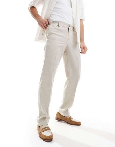 Pantaloni da abito beige con elastico in vita - Ben Sherman - Modalova