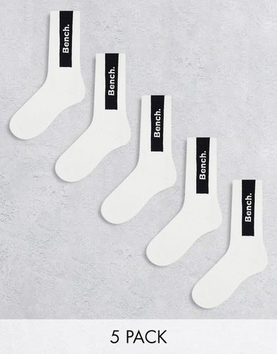 Soprano - Confezione da 5 paia di calzini sportivi bianchi - Bench - Modalova