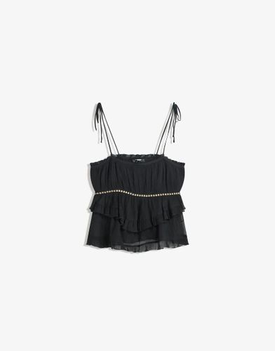 Top champêtre à bretelles et clous - Bershka - Modalova