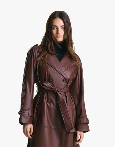 Trench-coat en similicuir - Bershka - Modalova