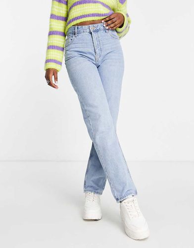 Bershka - Jeans dritti azzurri-Blu - Bershka - Modalova