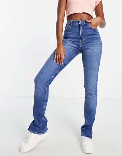 Jeans skinny a vita alta medio con spacco sul fondo - Bershka - Modalova