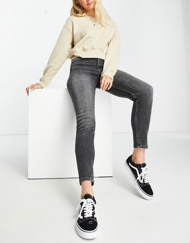 Jeans skinny a vita alta grigi - Bershka - Modalova