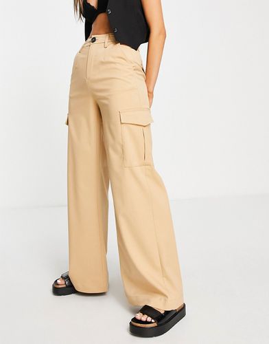 Pantaloni con fondo ampio extra larghi cargo color cammello - Bershka - Modalova