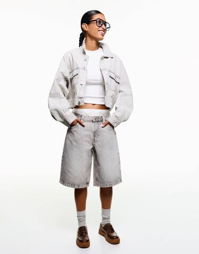 Short baggy en jean - clair - Bershka - Modalova