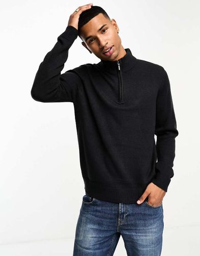 Maglione scuro con zip corta - Brave Soul - Modalova