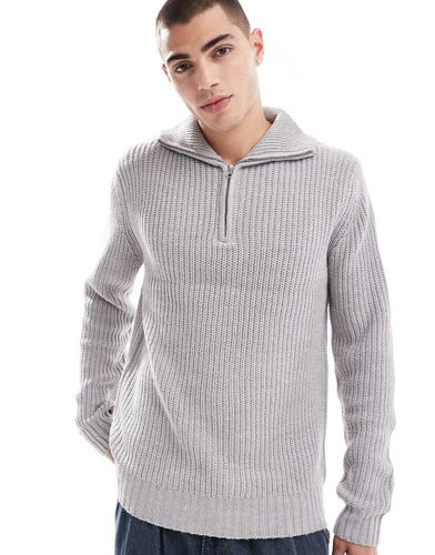 Maglione con zip corta e scollo a imbuto - Brave Soul - Modalova