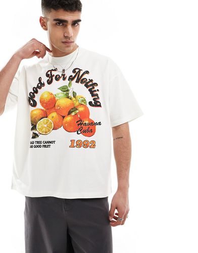 T-shirt bianca con stampa di arance - Good For Nothing - Modalova