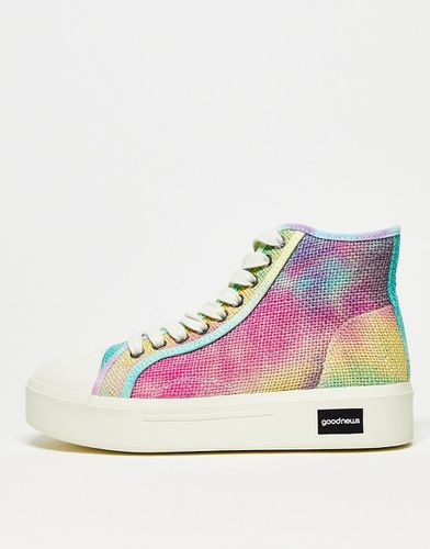Goodnews - Juice - Sneakers alte con suola spessa e stampa in colori pastello effetto marmo - Good News - Modalova