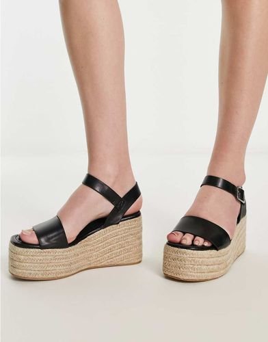 Sandali stile espadrilles con plateau neri - Glamorous - Modalova