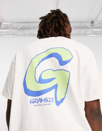 T-shirt bianca con logo a forma di grande G sul retro - Gramicci - Modalova
