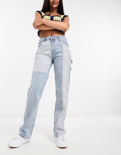 Jeans dritti con motivo patchwork - GUESS Originals - Modalova