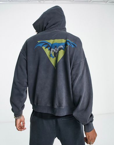 X Batman - Capsule - Felpa con cappuccio nera con stampa sul retro in coordinato - GUESS Originals - Modalova