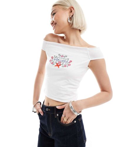 Crop top ricamato con spalle scoperte - Daisy Street - Modalova