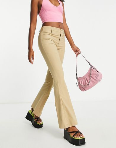 Pantaloni a vita bassa aderenti stile anni Y2K color pietra - Daisy Street - Modalova
