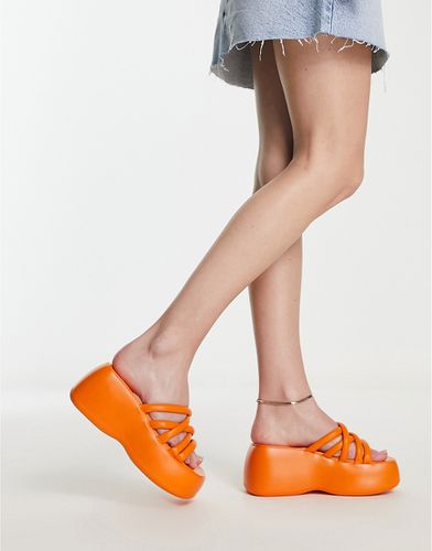 Sandali arancioni con fascette sottili e suola spessa - Daisy Street - Modalova