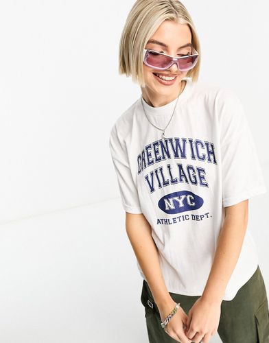 T-shirt comoda con stampa stile college - Daisy Street - Modalova