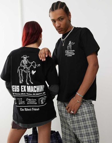 T-shirt unisex nera con stampa grafica di indirizzo di Los Angeles - Deus Ex Machina - Modalova