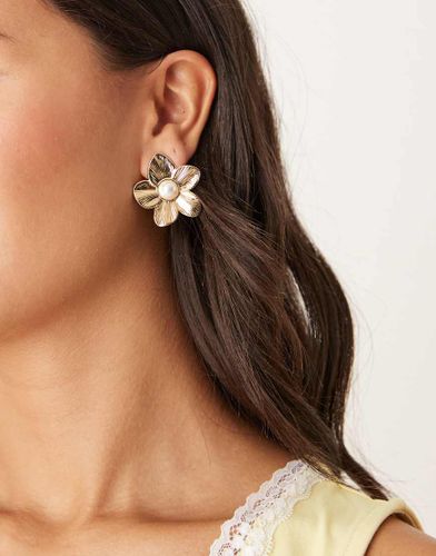 Boucles d'oreilles fleurs - et nacré - Designb London - Modalova