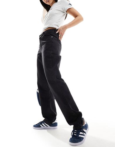 Dr. Denim - Arch - Jeans dritti regular fit a vita medio alta neri lavaggio usato - Dr Denim - Modalova