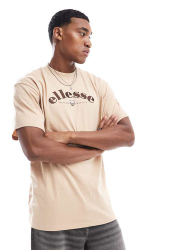 Franks - T-shirt beige con logo sul petto - ellesse - Modalova