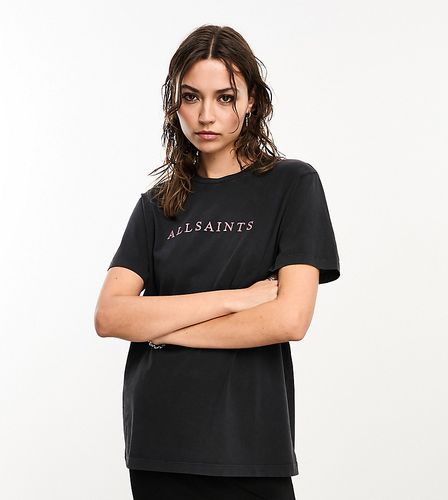 Esclusiva x ASOS - Pippa - T-shirt slavato con logo ricamato - AllSaints - Modalova