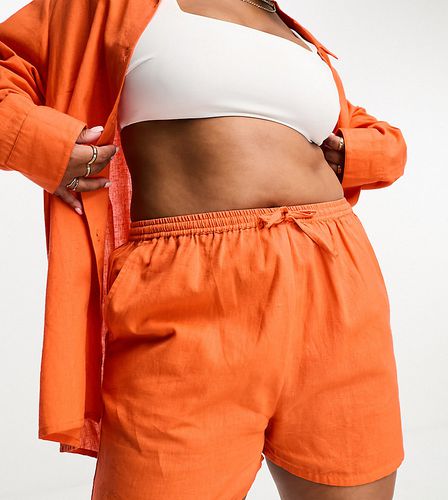 Esmee Plus - Pantaloncini da mare arancioni in coordinato - Esmee Curve - Modalova