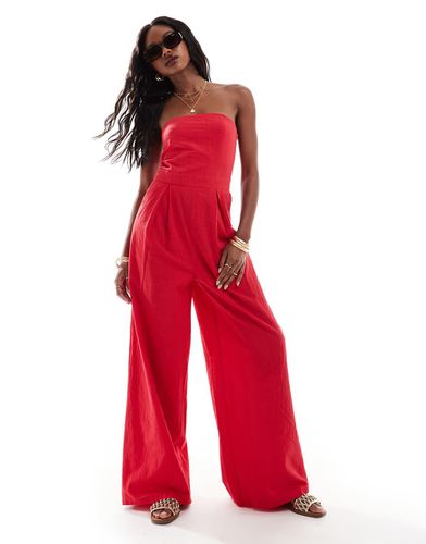 Tuta jumpsuit rossa a fascia - Extro & Vert - Modalova