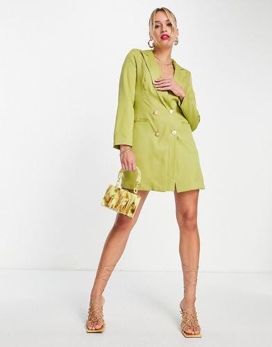 Plus - Vestito blazer corto aderente color oliva - Extro & Vert - Modalova