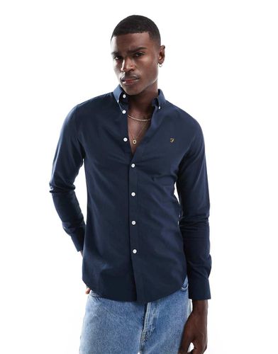 Brewer - Camicia Oxford slim a maniche lunghe - Farah - Modalova