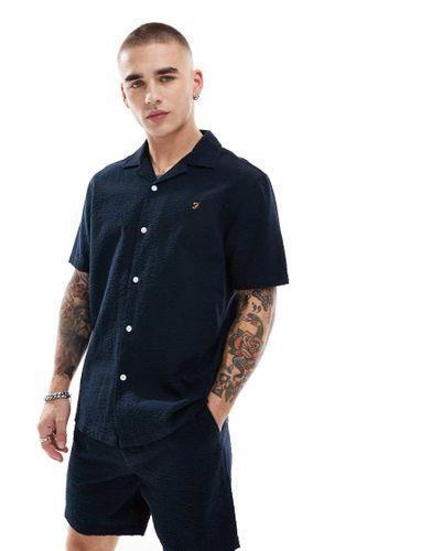 Rutherford - Chemise d'ensemble en crépon avec manches courtes et col à revers - Farah - Modalova