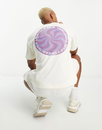Haze - T-shirt oversize color écru con stampa sulla schiena - Fila - Modalova