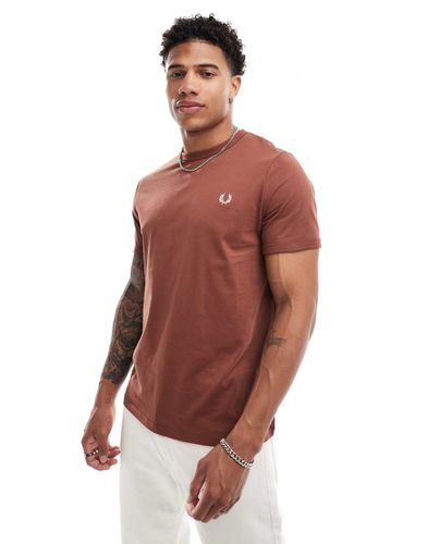 T-shirt color argilla con bordini - Fred Perry - Modalova