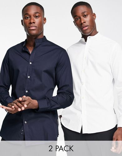 Confezione da 2 camicie con collo serafino bianca e - French Connection - Modalova