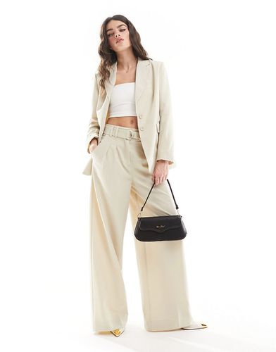 Everlyn - Pantaloni da abito a fondo ampio color écru in coordinato - French Connection - Modalova