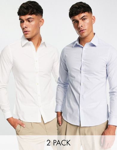 Formal - Confezione da 2 camicie in bianco e azzurro - French Connection - Modalova