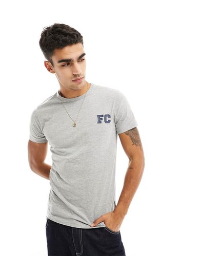T-shirt chiaro e blu navy con logo stile college - French Connection - Modalova