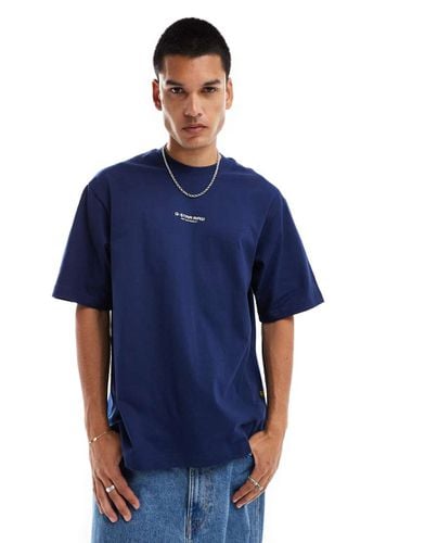 T-shirt oversize scuro con stampa del logo sul petto - G-Star - Modalova