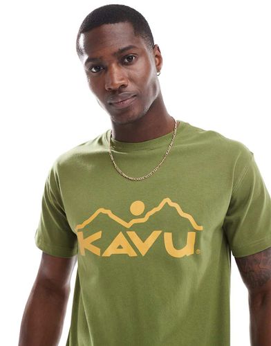 Heritage - T-shirt kaki con logo sul davanti - KAVU - Modalova