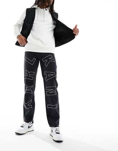 OG - Jeans vestibilità comoda neri con logo ricamato grande - Karl Kani - Modalova