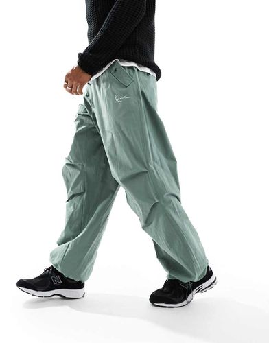 Pantaloni cargo dritti con logo con firma, colore polvere - Karl Kani - Modalova