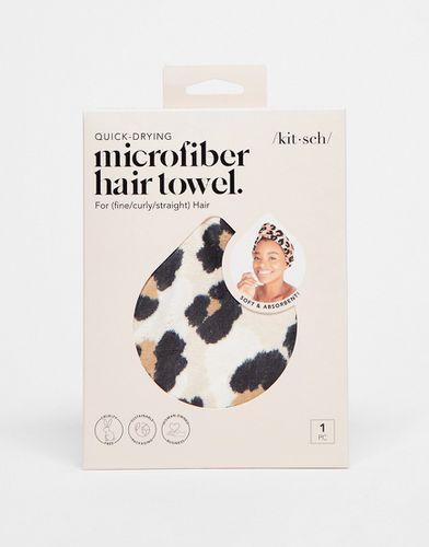 Asciugamano in microfibra per capelli - Leopardato - Kitsch - Modalova