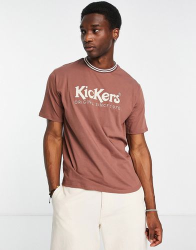 Kickers - T-Shirt marrone con logo - Kickers - Modalova
